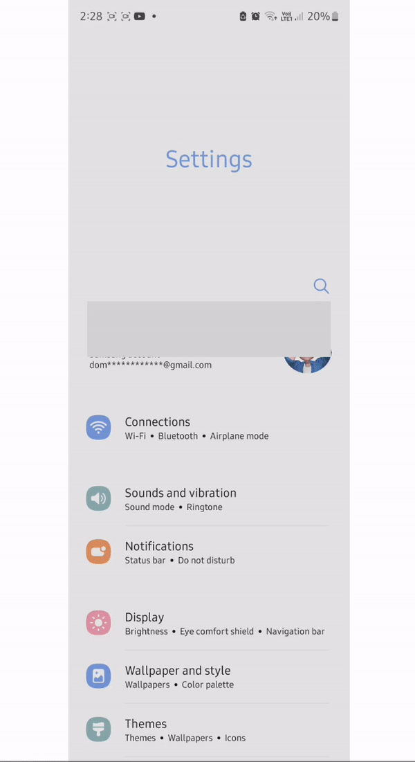 Navigating to Accounts and syncing on Android